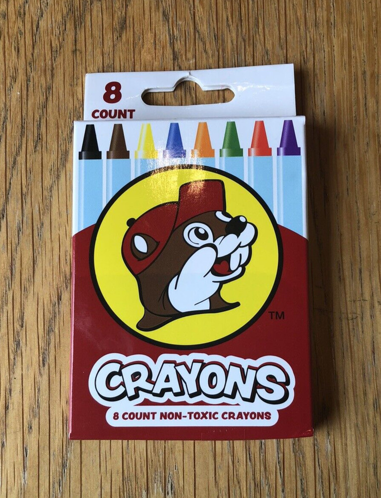 Buc-ee's Crayons - 8 Non Toxic- New Unopened pack