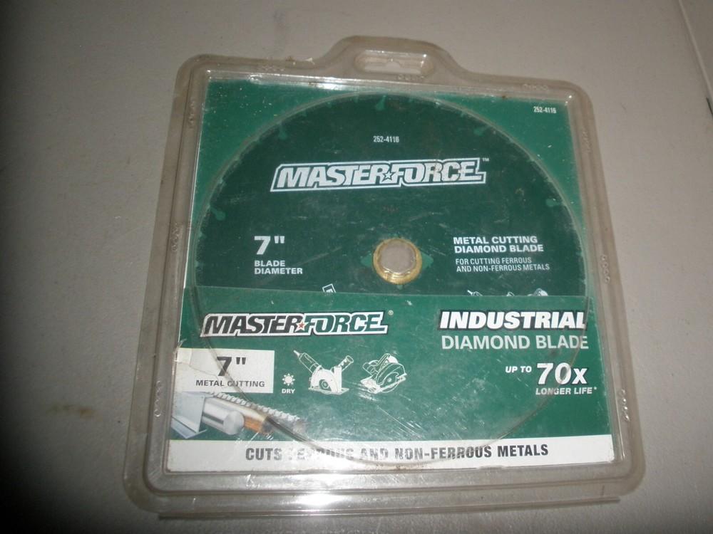 MASTERFORCE 252-4116 METAL 7" CUTTING DIAMOND BLADE