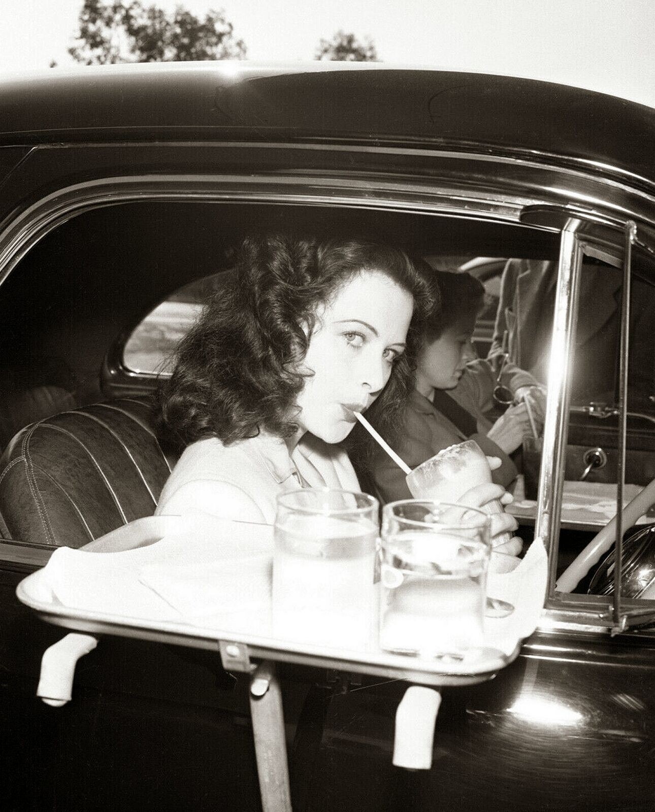 Actress HEDY LAMARR at the Drive In Classic Retro Fridge Magnet 4x6