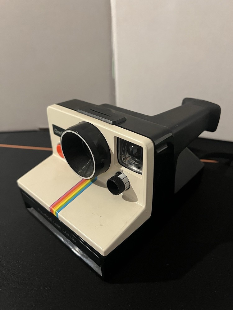 Polaroid SX-70 One Step White Rainbow Stripe Untested