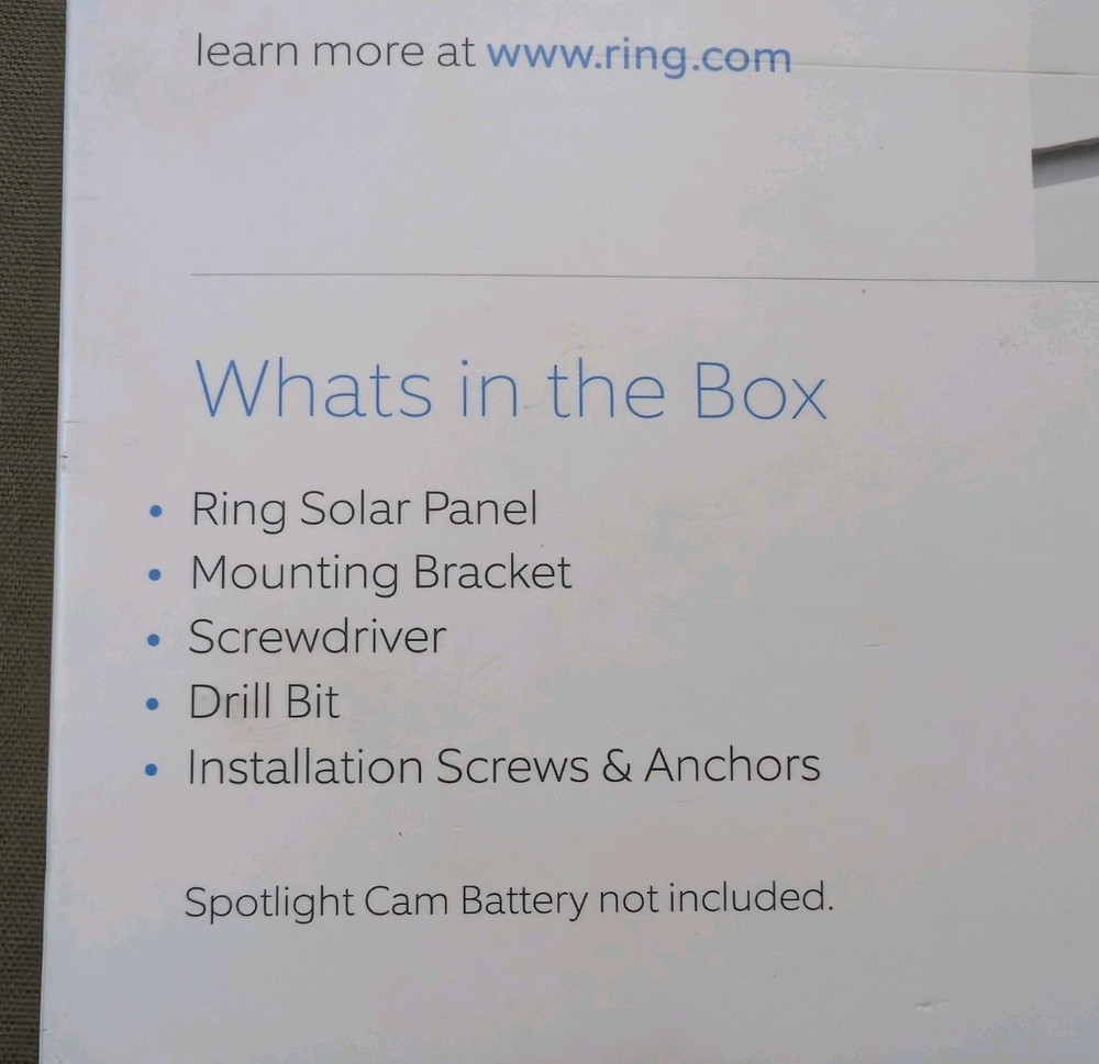 Ring Solar Panel - for Spotlight Cam Battery - Open Box