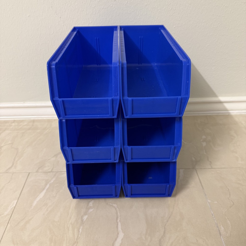 (6 Pack) 30224 AkroBins 11" x 4" x 4" Stackable Storage Container