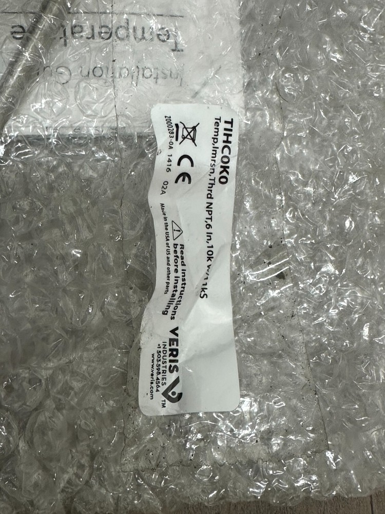 Veris TIHC0K0 Pipe/Immersion Temperature Sensor (NEW)