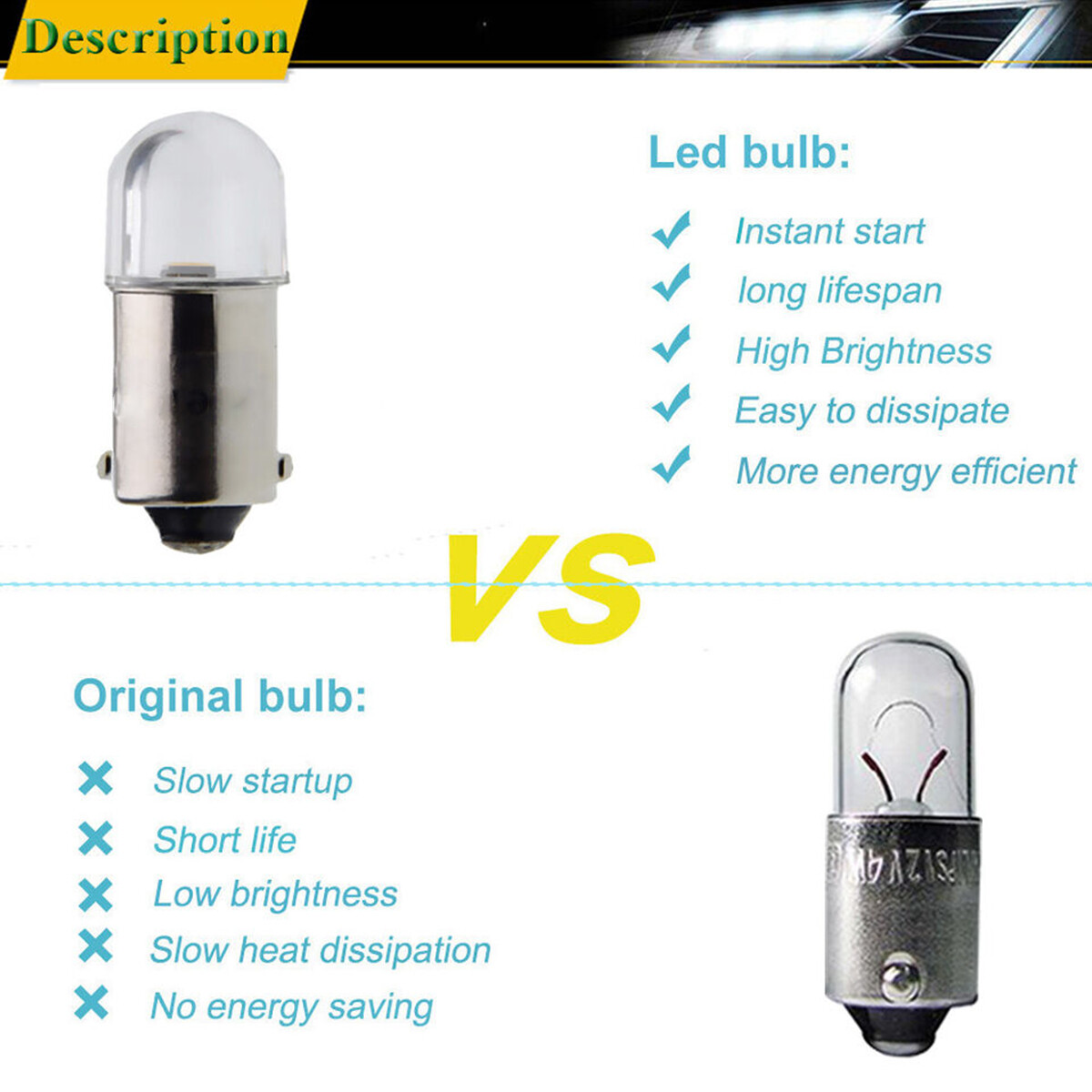 10X 1445 Cool White Light LED Bulbs 18V Bayonet Base Bulb for Lionel Trains