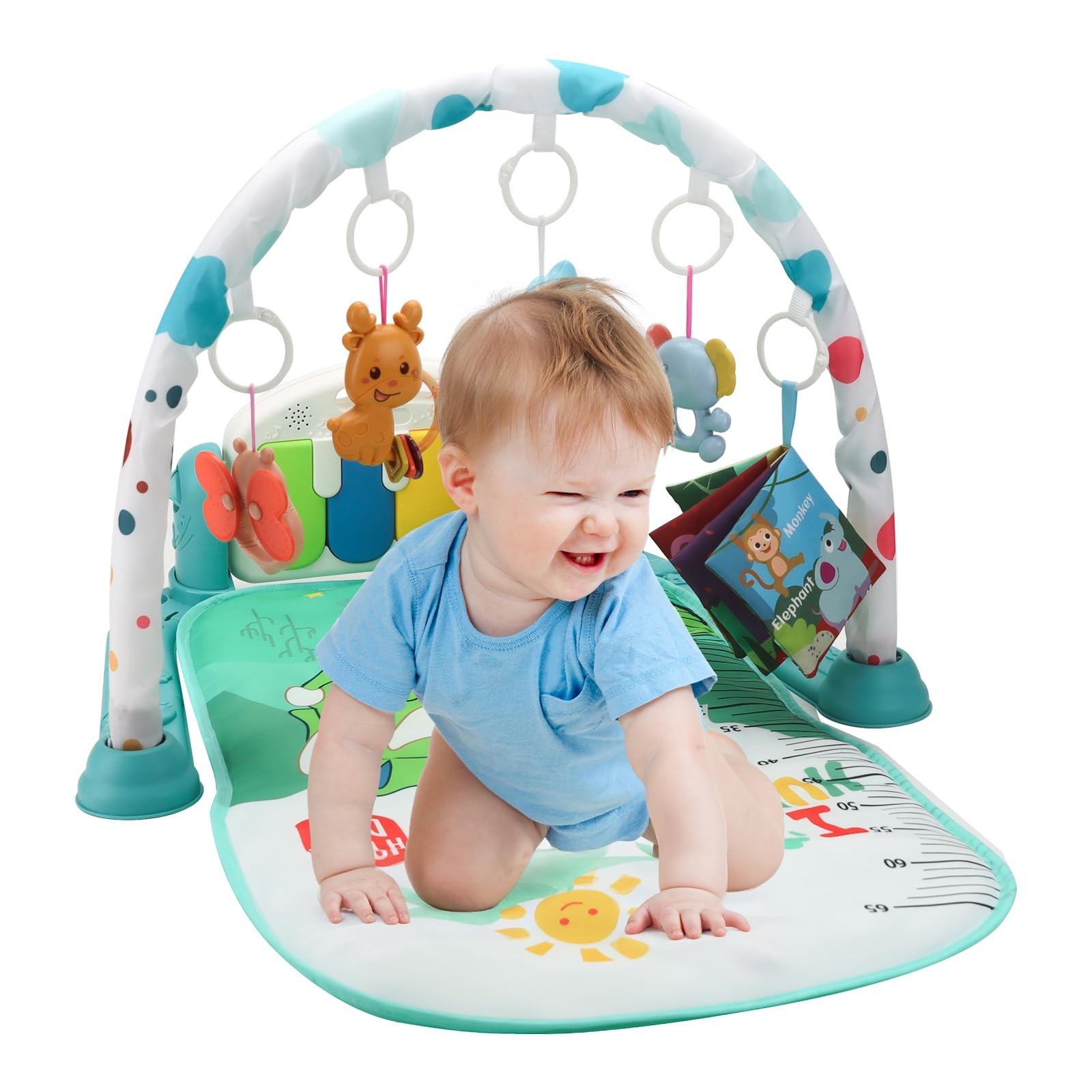 Baby Play Gym Mat, Play Activity Mat with Music and Lights, Piano Gym, Early ...