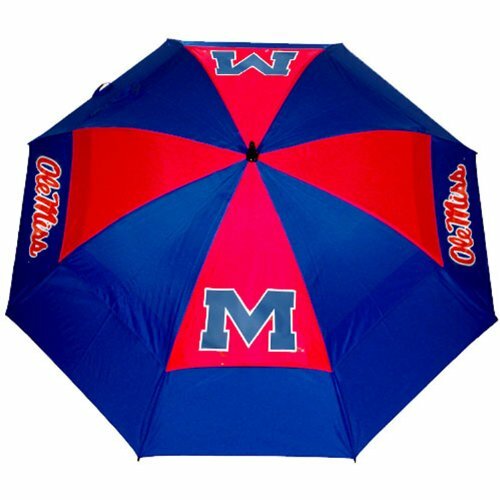 NCAA Mississippi 62" Double Canopy Windproof Umbrella, NEW