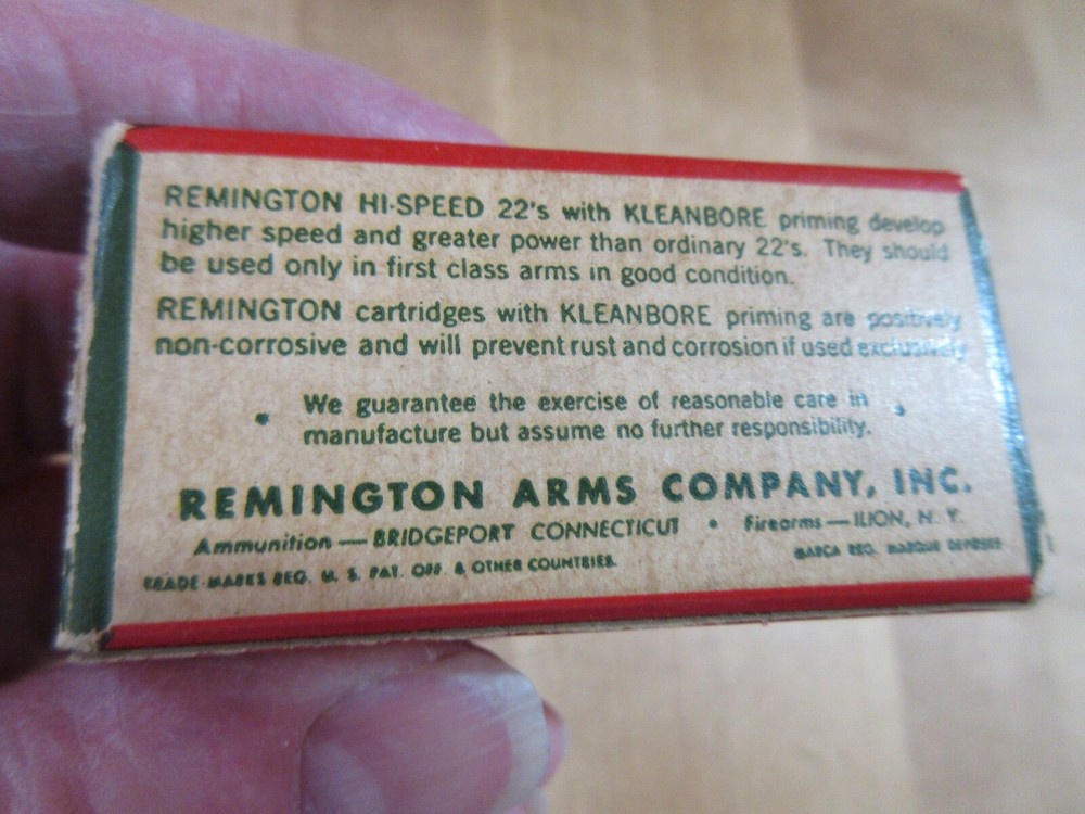Empty Ammo Box Remington Kleanbore LONG 22 (w17) # 72