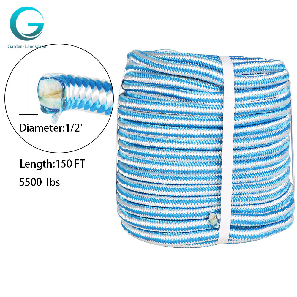 1/2" x 150' Arborist Polyester Fibre 16 Strand Braided Nylon Core Polyester