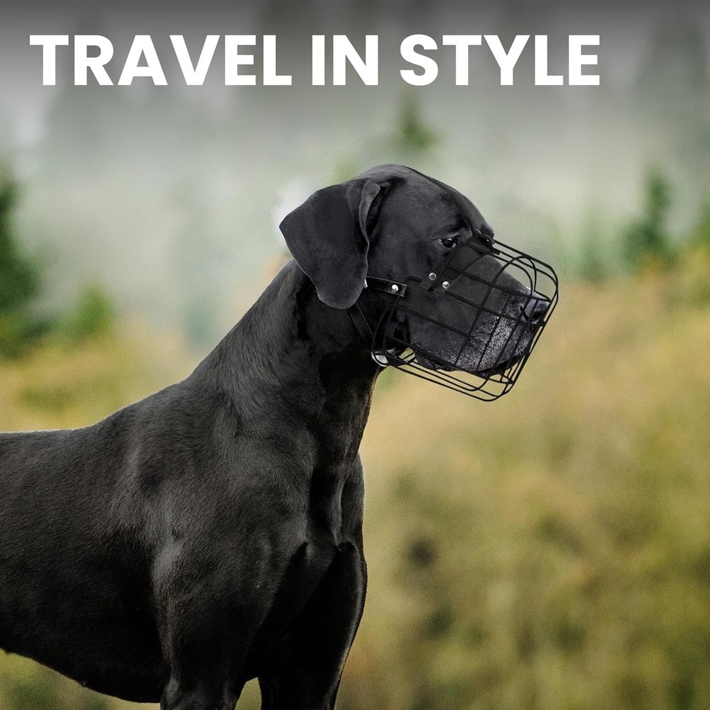 Adjustable Muzzle for Great Dane and Large Breeds - Safe & Breathable