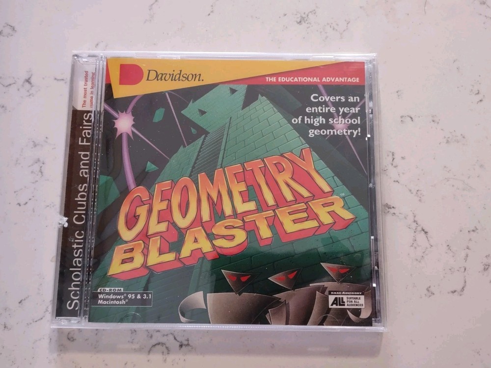 Math Blaster: Geometry PC/MAC CD-ROM 1996 Davidson NEW SEALED