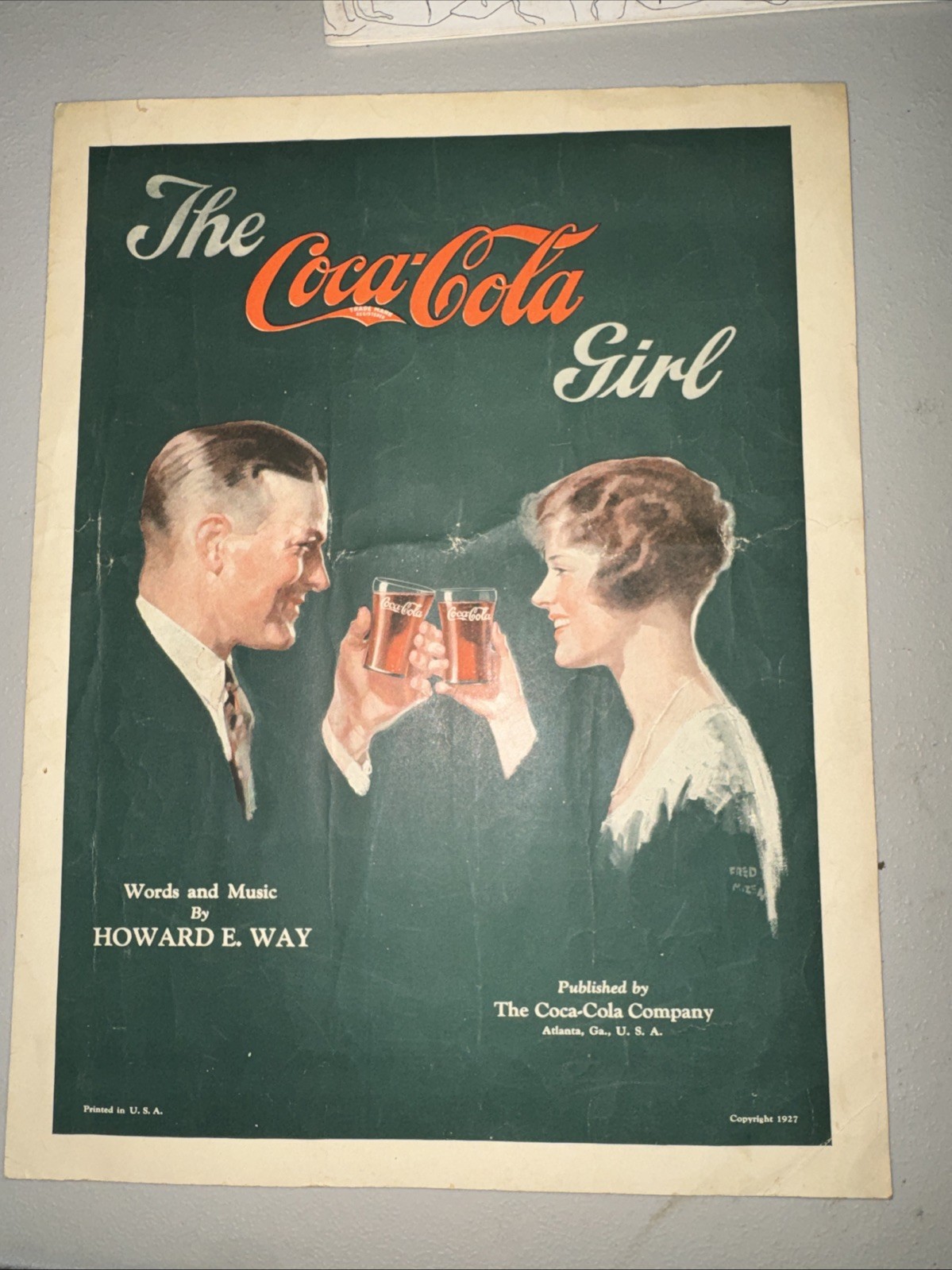 The Coca-Cola Girl 1927 Sheet Music Used with Free Shipping