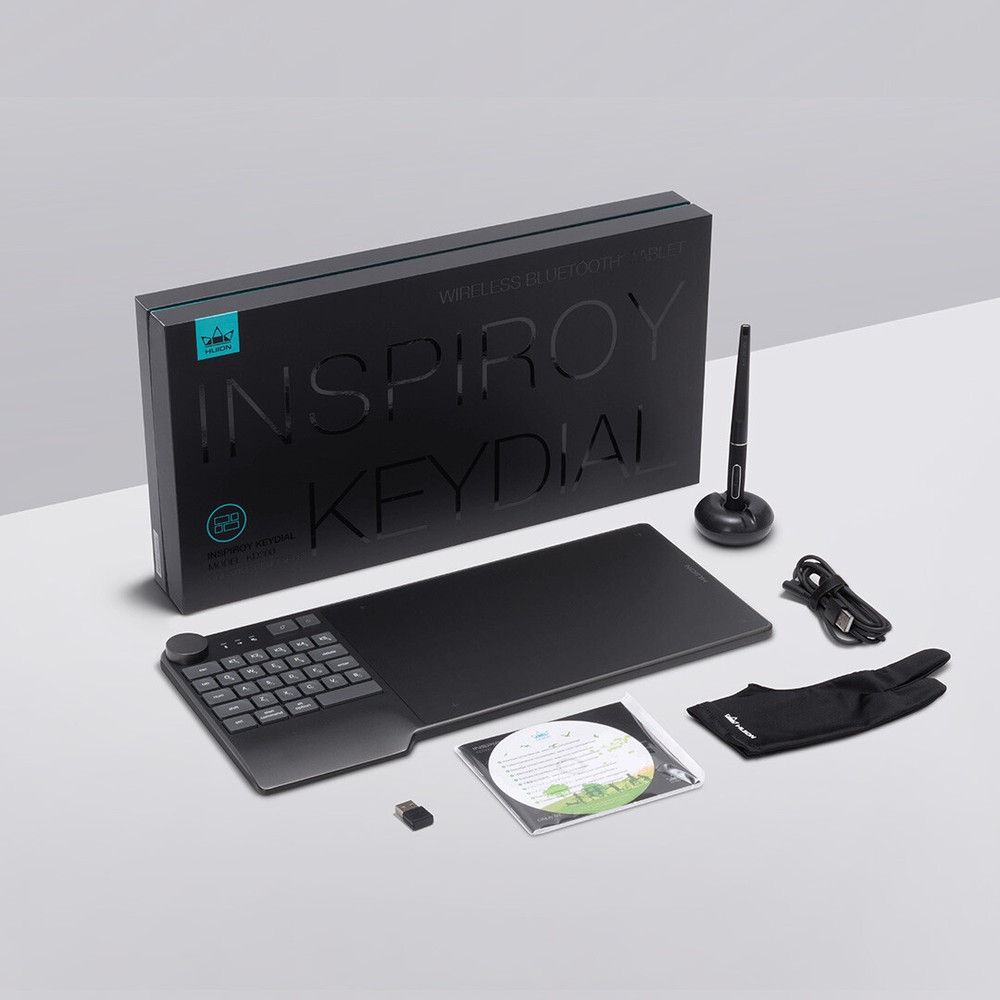 HUION Inspiroy Keydial KD200 New Bluetooth Graphics Tablet with dial controller