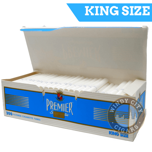 Premier Blue King Cigarette 200ct Tubes - 5 Boxes