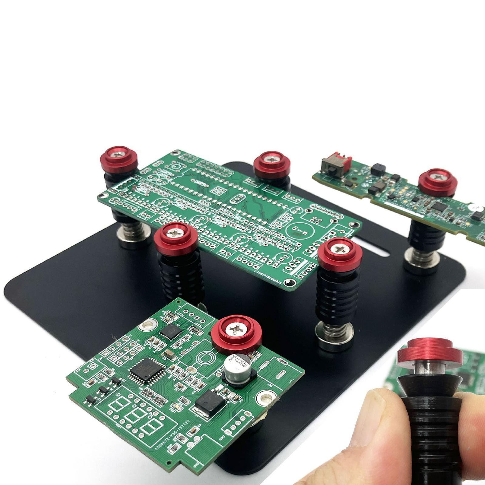 PCB Board Holder, Circuit Soldering Tool Repairing Tool, 6 Magnetic Spring Clamp