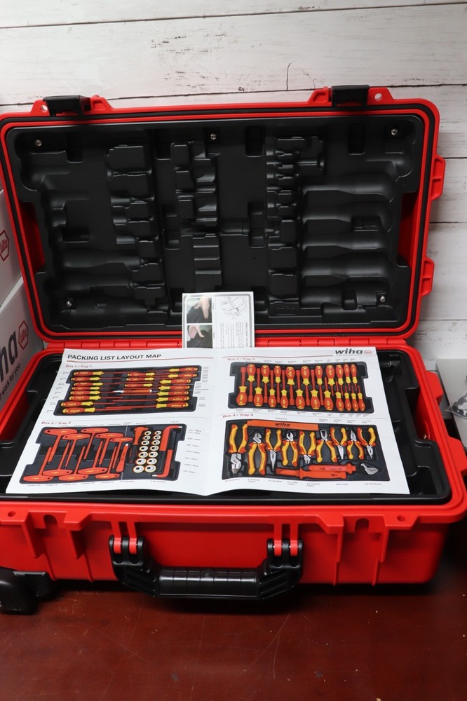 Wiha 32800 80 Pc Insulated Tool Set, Sae, Rolling Tool Case
