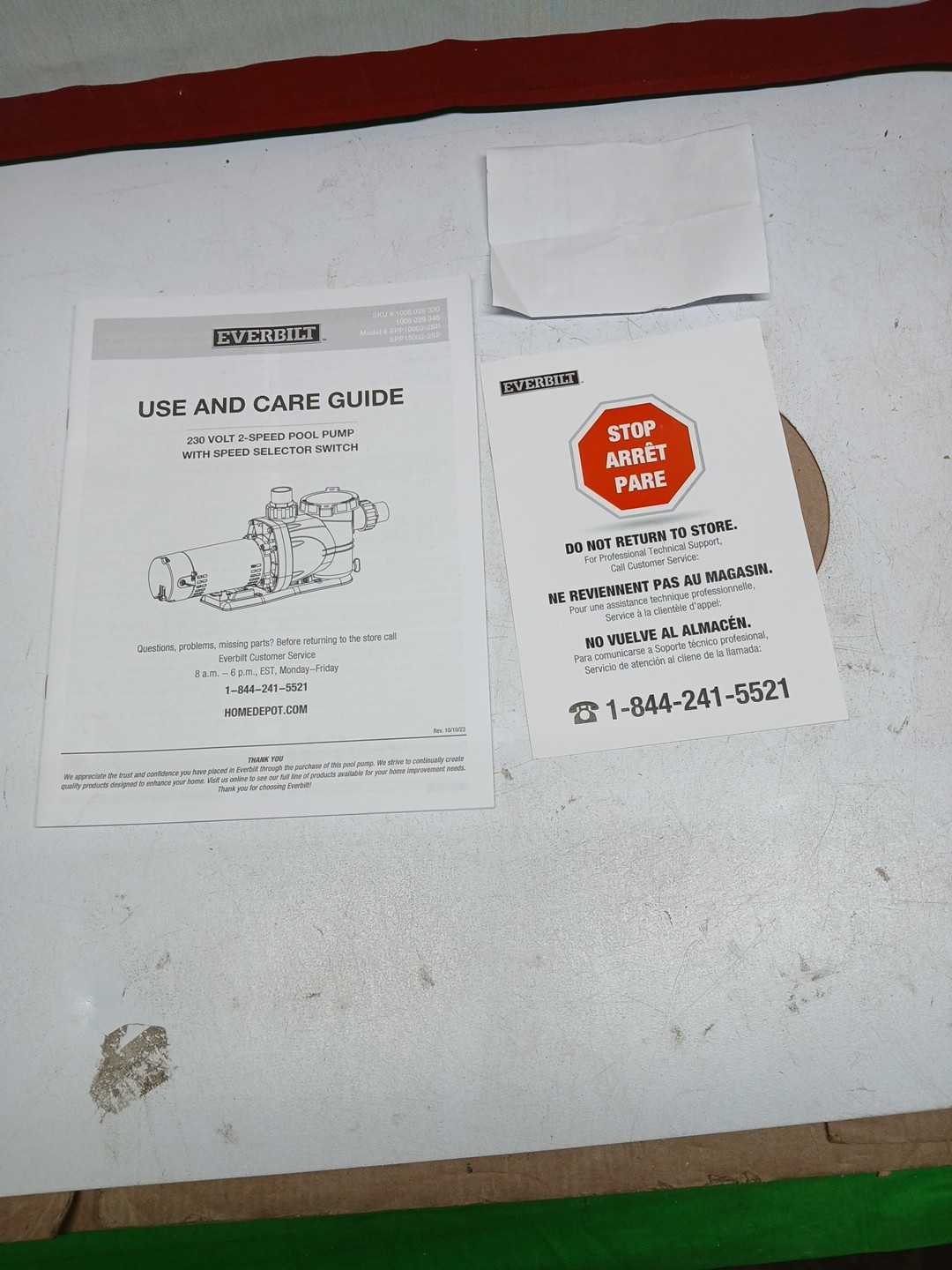 Everbilt 1 HP Pool Pump InGround 2 Speed 230V (Model SPP10002-2SP) NEW OB