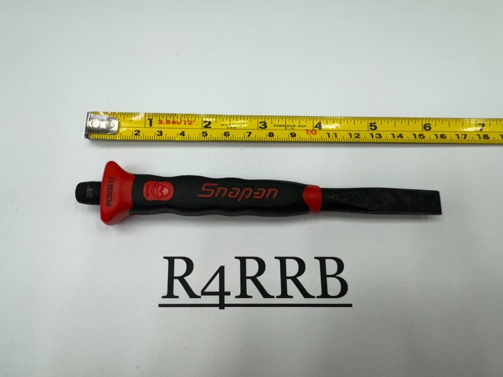Snap-on Tools SPAIN NEW RED Soft Grip 3/8" Flat Edge Chisel PCSG812R