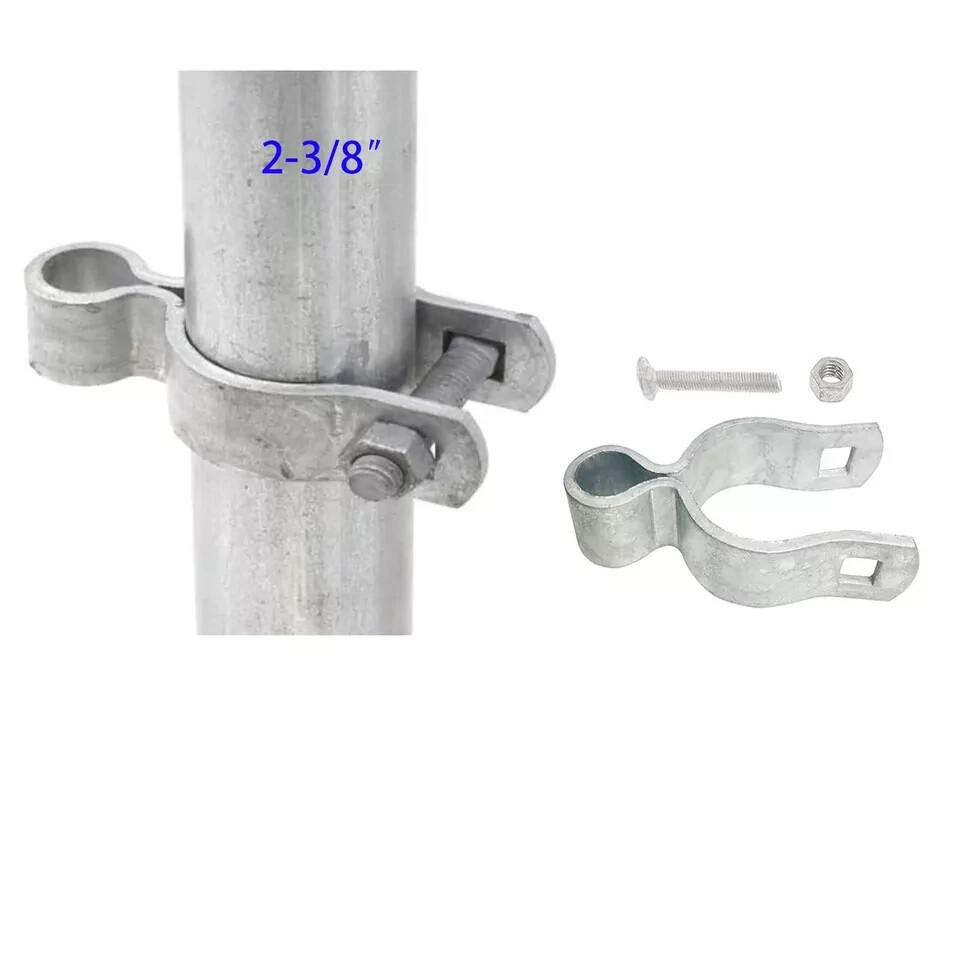 2 Pack 2-3/8inch Chain Link Fence Frame Gate Post Hinge/Galvanized 2-3/8 Inch