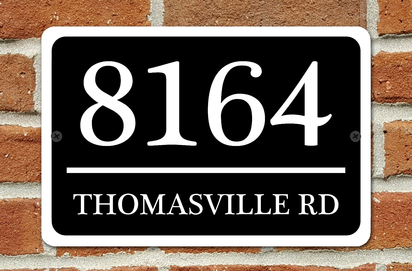 Personalized Home Address Sign Aluminum 12" x 8" Custom House Number Plaque