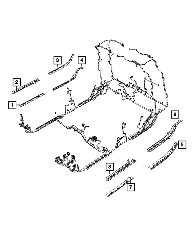 Genuine Mopar Wiring Trough 68429549AA