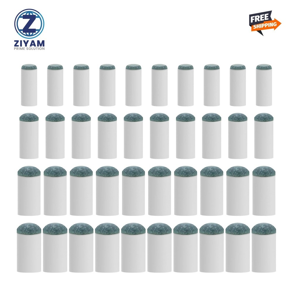 40Pcs Slip On Pool Cue Tips Replacement Kit 4 Sizes Upgrade Pool Stick Tips