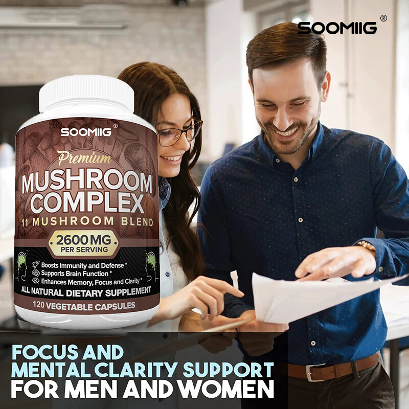 Mushroom Complex Capsules Improve Concentration, Memory and Immunity 120Capsules