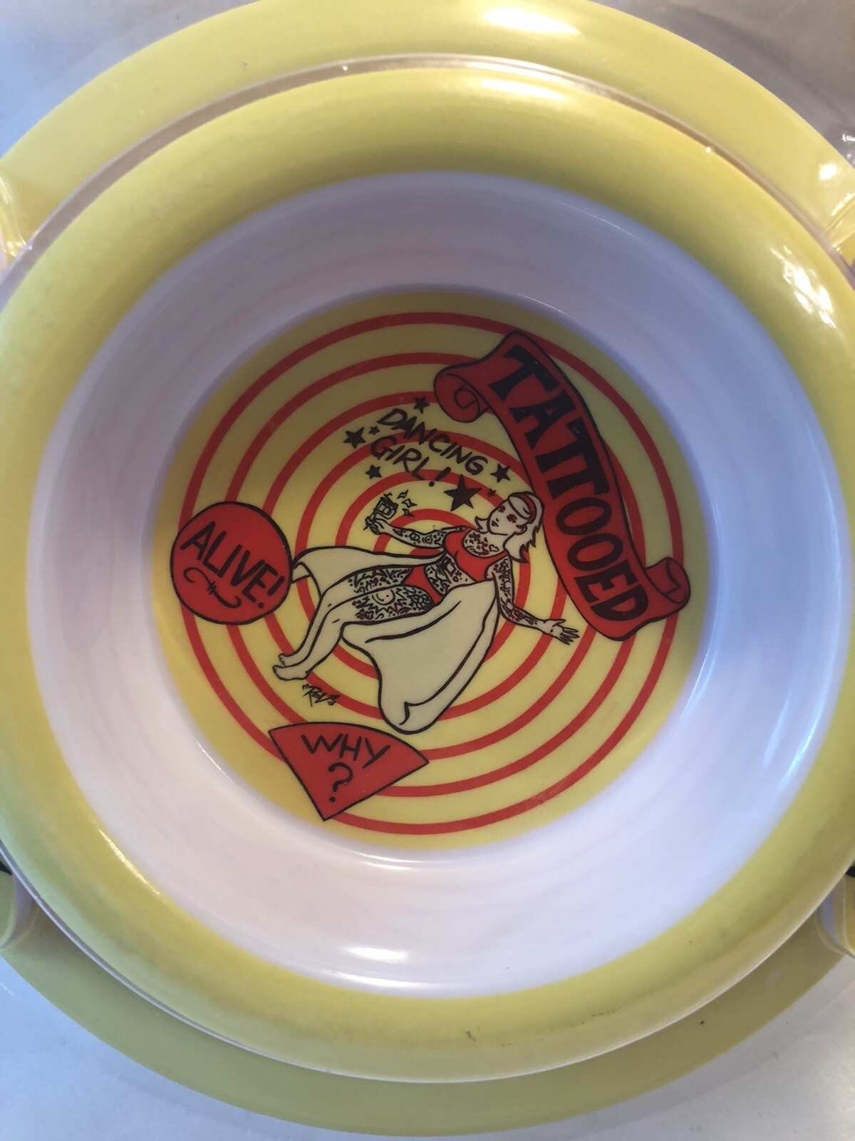 SourPuss Clothing Children's Feeding Set Plate Bowl Cutlery Kids Tattoo