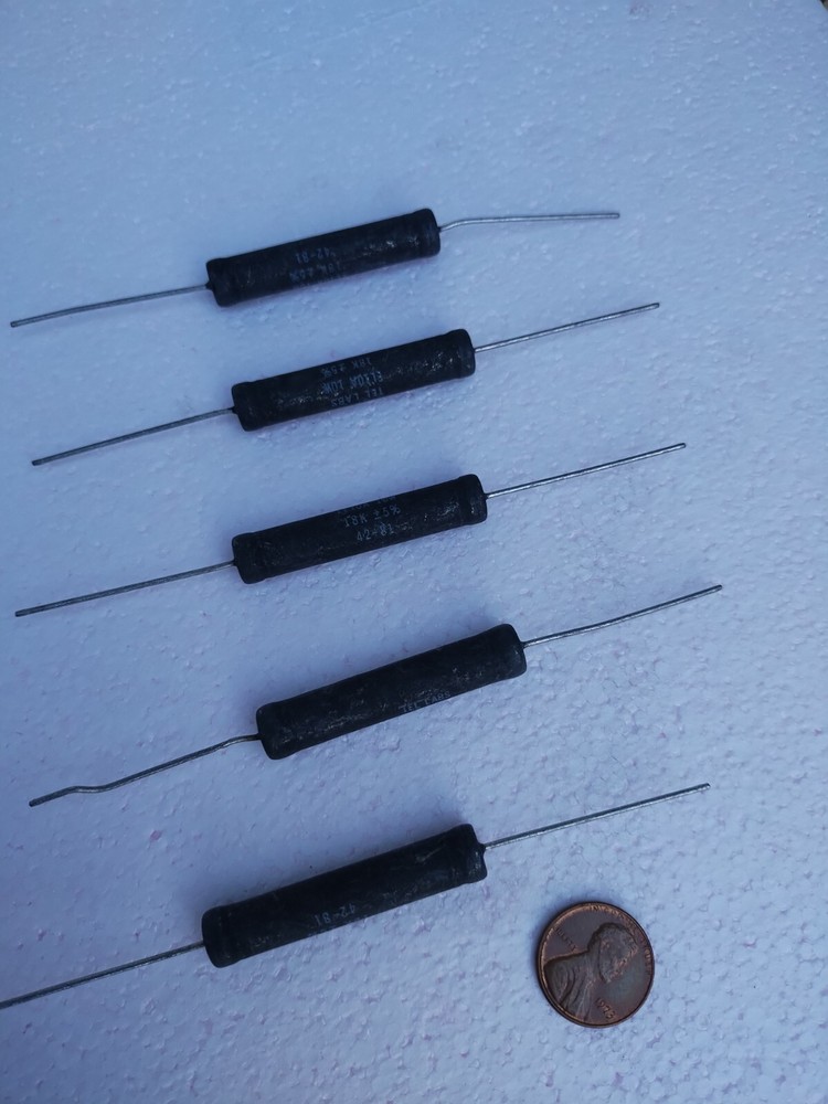 18k ohm 10 watt resistor Tel Labs Wire Wound (5) Quantity