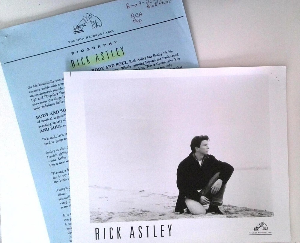 Rick Astley 1993 Photo Promo Music Press Kit - RCA Records