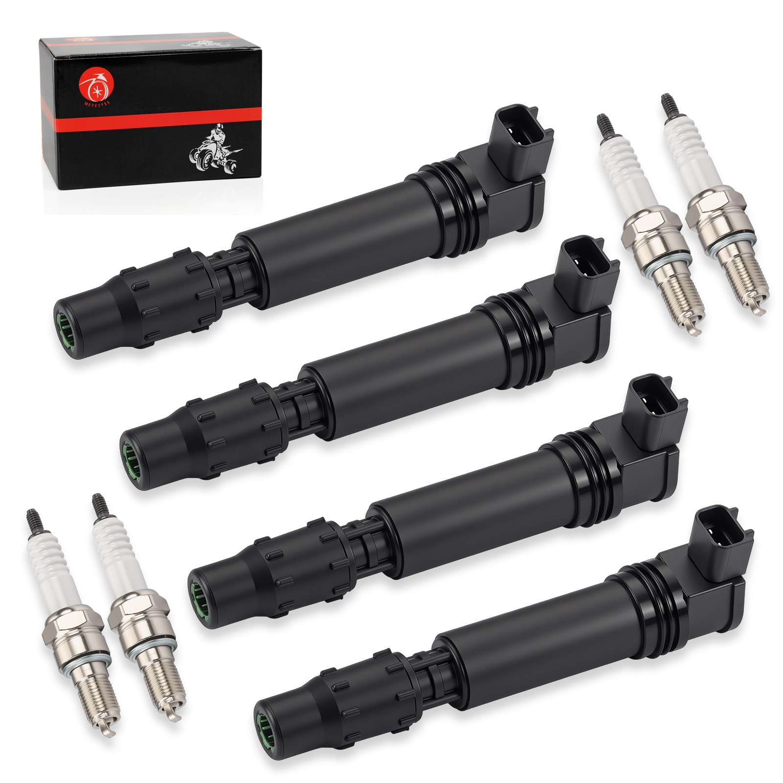 2004 2005-2007 For Honda CBR1000RR Ignition Coils & Iridium Spark Plug Set of 4