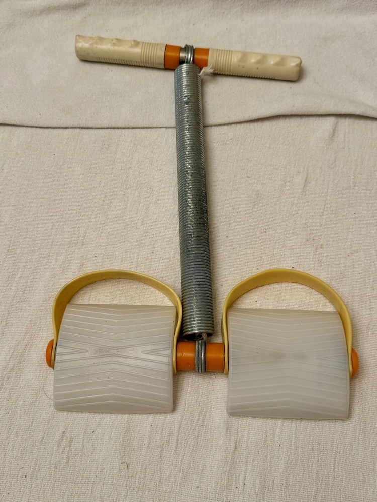 Vintage 1980's Pull-Up Exerciser Spring Action Rowing Row Ab