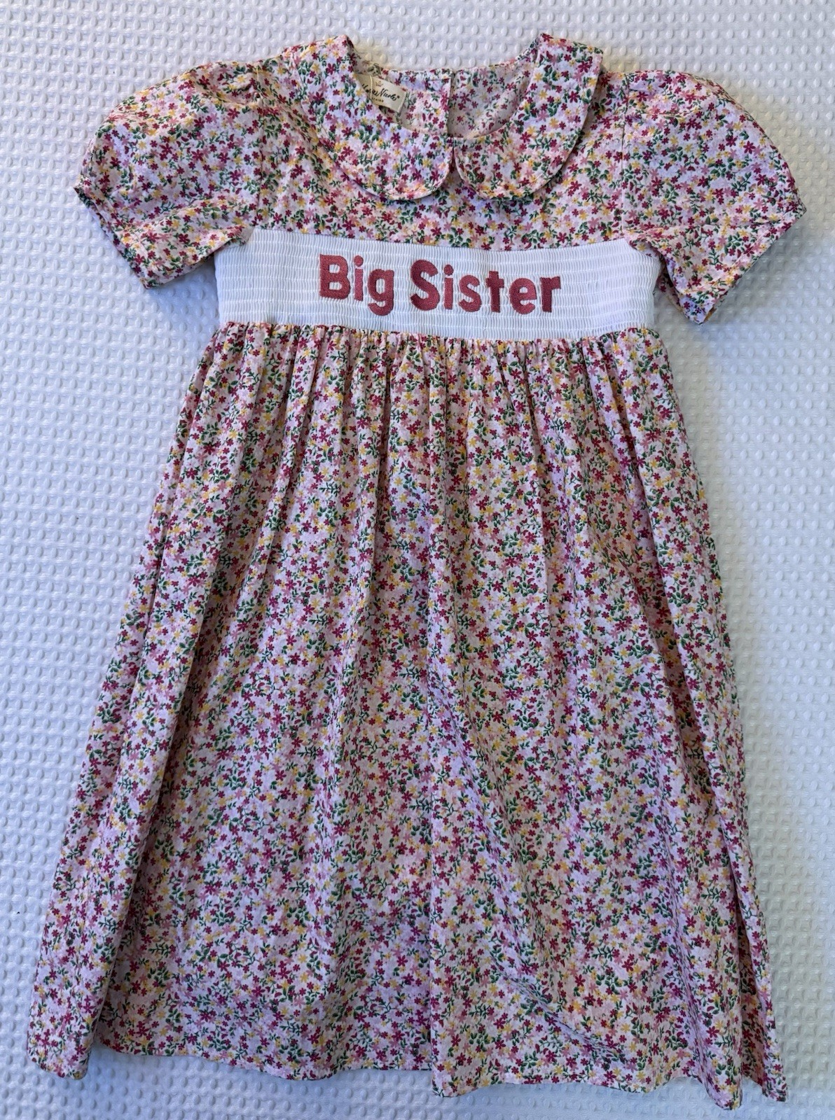 Marie Nicole Boutique “Big Sister” Girls Knee Length Dress SZ 5XL (9 years) NEW