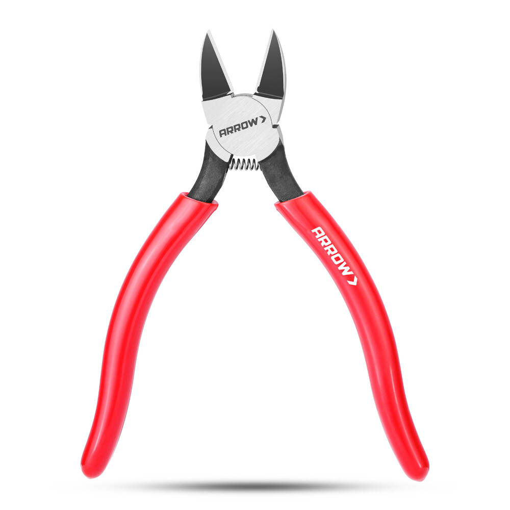 ARROW 7" Precision Wire Cutters Spring Load Side Cutter Diagonal Flush Cut Plier