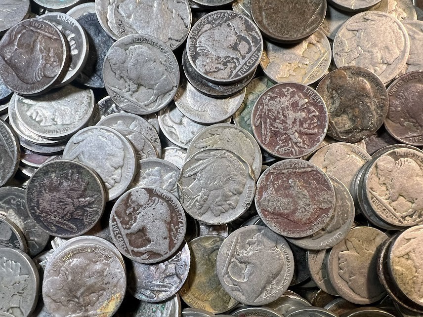 Buffalo Nickels Lot of 100 - Mixed Low Grade / Damaged / Cull - Free Shipping