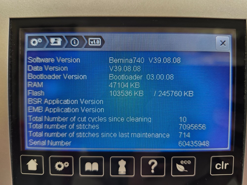 Bernina 740 Sewing Machine! Professionally Serviced!