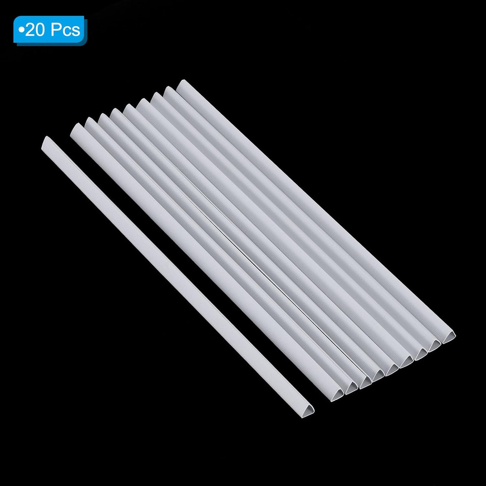 10Mm Binding Bars, 20 Pcs Plastic Binding Bars Slide Grip 70 Sheets Capacity A4