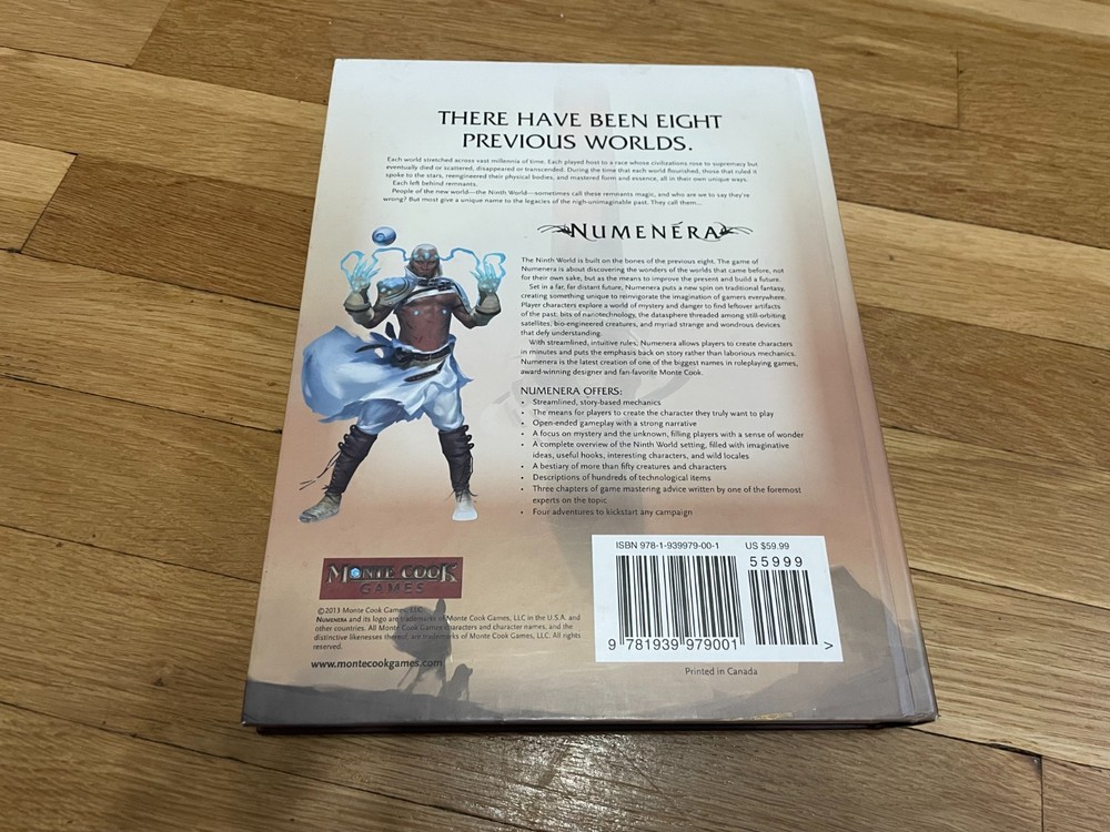 Numenera Core Rulebook w/map