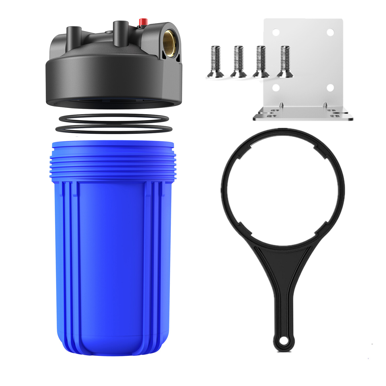 10 Inch Big Blue 10" x 4.5" Whole House Water Filter Housing Filtration System