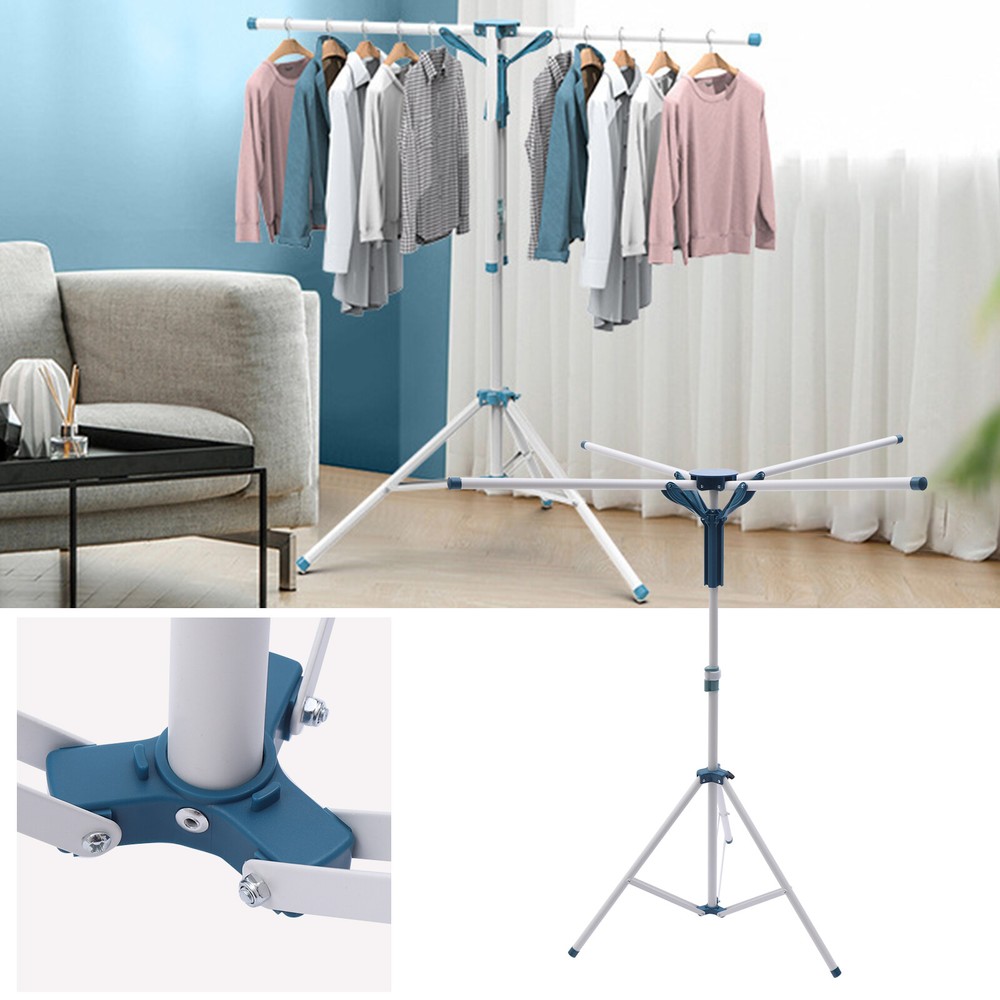 110-180cm Adjustable Height Foldable Drying Rack Space Saving Clothes Dryer Rack