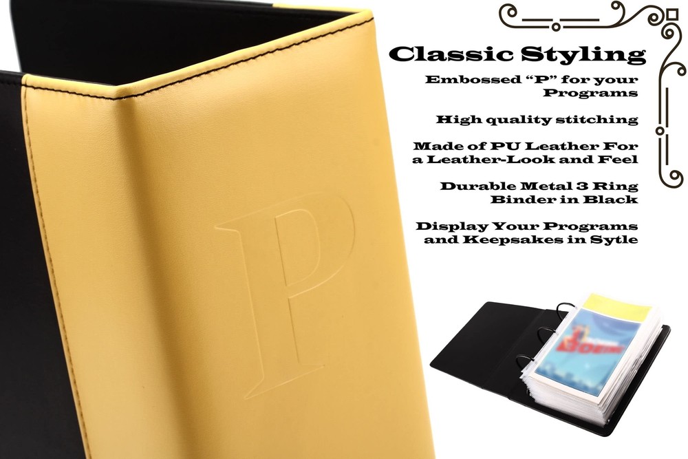 Binder for Holding Broadway Play Program and Theater Programs with 30 Custom ...