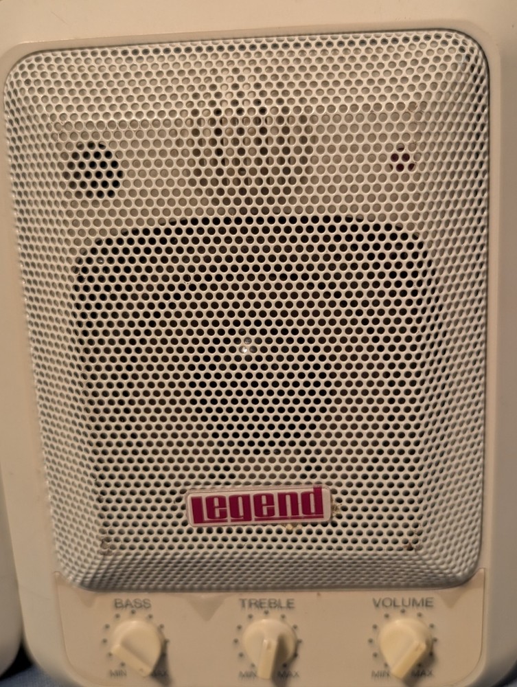 Vintage 90s Legend" brand portable computer speaker UNTESTED