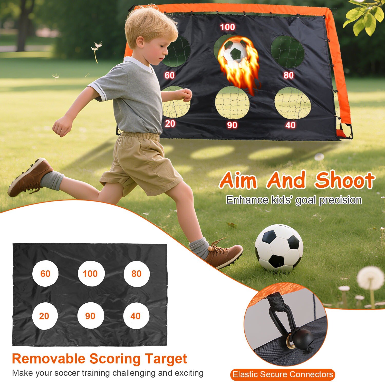 Kids Soccer Goals Toy Garden Soccer Training Equipment Kids Yard Sport Play Toy