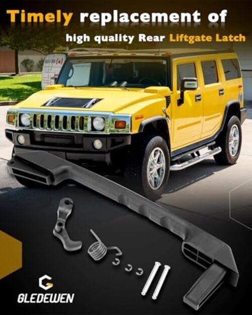 Tailgate Latch Handle Kit, Compatible with 2003-2009 Rear Tailgate Handle