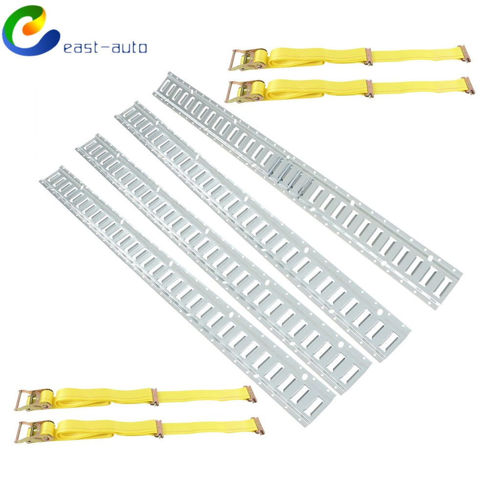 Silver 12 Pack 60" E Track Rail Sections With Mounting Hardware Fit For Trucks