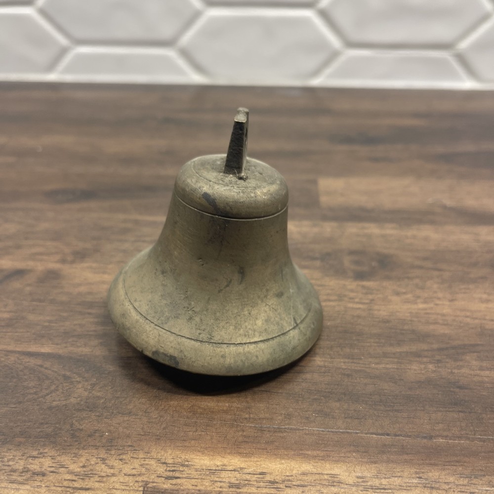 Vintage 2.75” Heavy Solid Brass Door Entry Hanging Bell