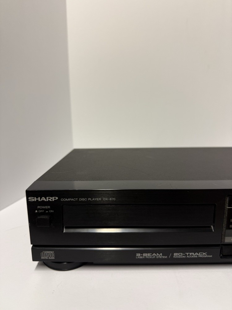 Sharp DX-670 Compact Disc Player 3 Beam 20 Track Random Access TESTED Working