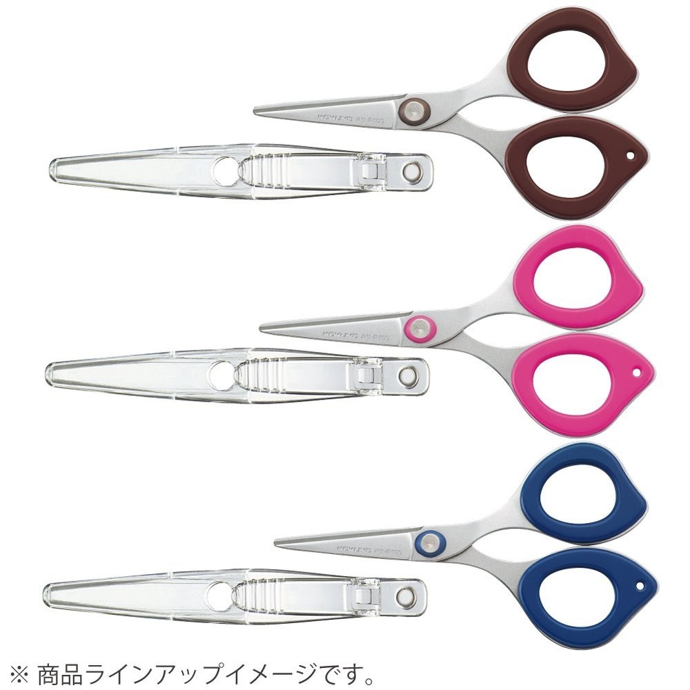 KOKUYO Scissors Compact Clippy Blue Hasa-P400B