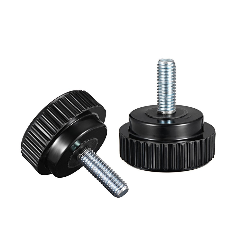 M8 x 25mm Male Thread Knurled Locking Knobs 4pcs