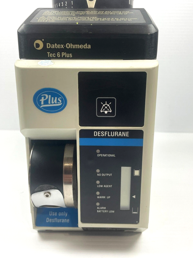 Datex Ohmeda Tec 6 Plus Desoflurane Anesthesia Vaporizer