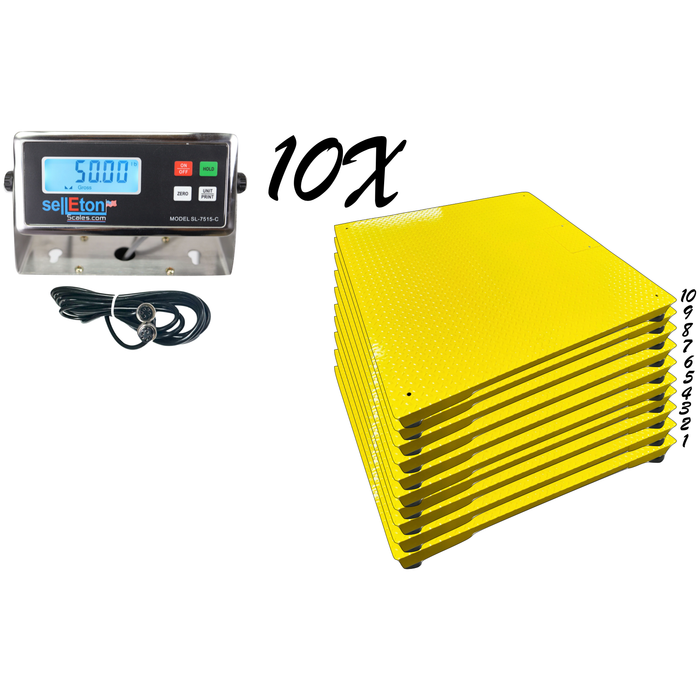 SellEton Multi-pack Floor Scales | SL-700-4040 | 40" x 40"